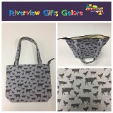 Medium Tote Bag with Zip - Farm Sweet Farm - Animals